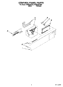 CONTROL PANEL PARTS Diagram and Parts List for KUDB03CTBS2  KitchenAid Dishwasher