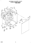 WASHER CABINET Diagram and Parts List for RTE5243BW0  Roper Washer Dryer Combo