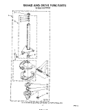 BRAKE AND DRIVE TUBE Diagram and Parts List for LA5700XPW4  Whirlpool Washer