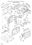 AIRFLOW AND CONTROL Diagram and Parts List for ACQ122XD1  Whirlpool Air Conditioner