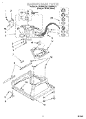 MACHINE BASE Diagram and Parts List for LSQ8500JT0  Whirlpool Washer