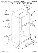 CABINET PARTS Diagram and Parts List for KTRC19KMBT01  KitchenAid Refrigerator