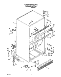 CABINET Diagram and Parts List for ET20DKXZN00  Whirlpool Refrigerator