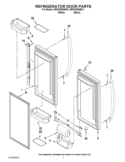REFRIGERATOR DOOR PARTS Diagram and Parts List for KBFS25EWWH7  KitchenAid Refrigerator