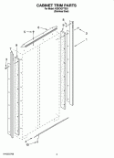 CABINET TRIM PARTS Diagram and Parts List for KSSC42FTS03  KitchenAid Refrigerator