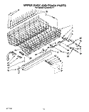 UPPER RACK AND TRACK Diagram and Parts List for KUDS23HY1  KitchenAid Dishwasher