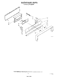 BACKGUARD Diagram and Parts List for SF3100SRW1  Whirlpool Range