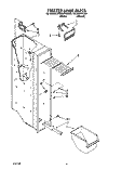 FREEZER LINER Diagram and Parts List for RS22BRXAW00  Roper Refrigerator