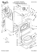 CABINET Diagram and Parts List for GEN2000HQ1  Whirlpool Dryer