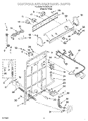 CONTROLS AND REAR PANEL Diagram and Parts List for RAS6233JQ0  Roper Washer