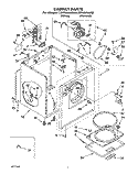 SECTION Diagram and Parts List for LER5644AN0  Whirlpool Dryer