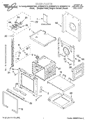 OVEN, LITERATURE Diagram and Parts List for RBS305PDZ10  Whirlpool Wall Oven