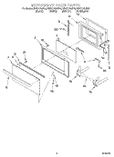 MICROWAVE DOOR, OPTIONAL Diagram and Parts List for KBHC179JBL0  KitchenAid Microwave Oven Combo