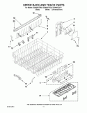 UPPER RACK AND TRACK PARTS Diagram and Parts List for GU3600XTVB2  Whirlpool Dishwasher