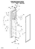 FREEZER DOOR PARTS Diagram and Parts List for KSRX22FSWH01  KitchenAid Refrigerator