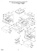 REFRIGERATOR SHELF Diagram and Parts List for KSBS20QEWH2  KitchenAid Refrigerator