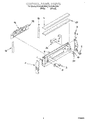 CONTROL PANEL Diagram and Parts List for KERC500HWH2  KitchenAid Range
