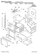 OVEN Diagram and Parts List for KEBS107DWH8  KitchenAid Wall Oven