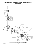 BRAKE, CLUTCH, GEARCASE, MOTOR AND PUMP Diagram and Parts List for LA5280XTW1  Whirlpool Washer