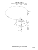 HEATER PARTS Diagram and Parts List for WDF780SLYB1  Whirlpool Dishwasher