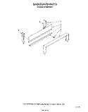 BACKGUARD Diagram and Parts List for SF302BERW4  Whirlpool Range