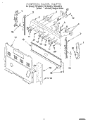 CONTROL PANEL Diagram and Parts List for FEP330GQ1  Roper Range