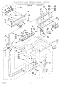 CONTROLS AND REAR PANEL Diagram and Parts List for RAP5244AL0  Whirlpool Washer