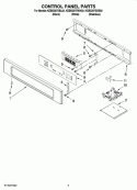 CONTROL PANEL PARTS Diagram and Parts List for KEBS207SWH02  KitchenAid Wall Oven