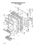 REFRIGERATOR DOOR Diagram and Parts List for 3VET21DKAW00  Whirlpool Refrigerator