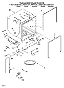 TUB AND FRAME PARTS Diagram and Parts List for KUDS01IJBS1  KitchenAid Dishwasher