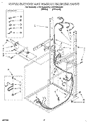 DRYER SUPPORT AND WASHER HARNESS Diagram and Parts List for LTE7245AN0  Whirlpool Washer Dryer Combo