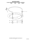 HEATER PARTS Diagram and Parts List for WDF730PAYT1  Whirlpool Dishwasher