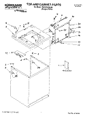 TOP AND CABINET PARTS Diagram and Parts List for 7MSAWS800LQ0  Whirlpool Washer