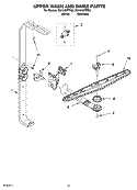 UPPER WASH AND RINSE PARTS Diagram and Parts List for DU1048XTPS0  Whirlpool Dishwasher
