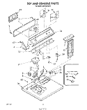 TOP AND CONSOLE , LITERATURE AND OPTIONAL Diagram and Parts List for LG5796XMW0  Whirlpool Dryer