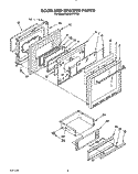 DOOR AND DRAWER Diagram and Parts List for SM980PEYN0  Whirlpool Microwave Oven Combo