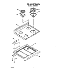 COOKTOP Diagram and Parts List for FEP350VL0  Whirlpool Range