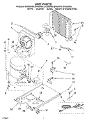 UNIT PARTS Diagram and Parts List for GI1500XHB4  Whirlpool Ice Maker