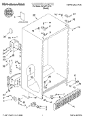 CABINET, LITERATURE Diagram and Parts List for 4KSRS27CHT00  KitchenAid Refrigerator