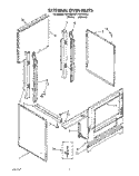 EXTERNAL OVEN Diagram and Parts List for FEP330VL1  Whirlpool Range