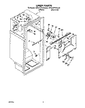 LINER Diagram and Parts List for RT20CKXAW01  Roper Refrigerator