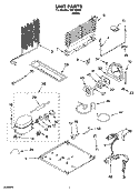 UNIT PARTS Diagram and Parts List for IMT188301  Inglis Refrigerator