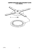 LOWER WASHARM AND STRAINER Diagram and Parts List for KUDJ230YAL0  KitchenAid Dishwasher