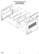 OVEN DOOR, OPTIONAL Diagram and Parts List for RS610PXYH2  Whirlpool Range