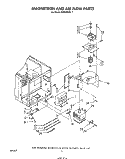 MAGNETRON AND AIRFLOW Diagram and Parts List for MW8400XS1  Whirlpool Microwave