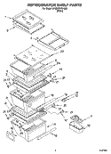 REFRIGERATOR SHELF PARTS Diagram and Parts List for 5VGS3SHGKQ00  Whirlpool Refrigerator