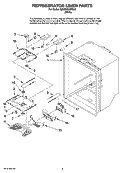 REFRIGERATOR LINER PARTS Diagram and Parts List for GB9SHKXMQ03  Whirlpool Refrigerator