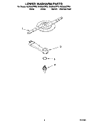 LOWER WASHARM PARTS Diagram and Parts List for GU2600XTPQ0  Whirlpool Dishwasher