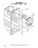 LINER Diagram and Parts List for ET14ZKXXG01  Whirlpool Refrigerator