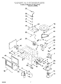 CABINET AND STIRRER Diagram and Parts List for RMC275PDQ2  Whirlpool Microwave Oven Combo